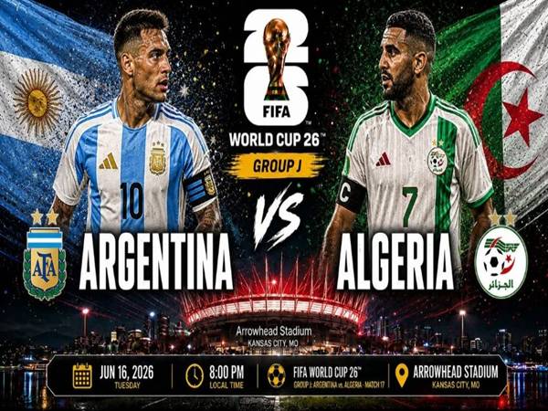 Xem tỷ lệ Argentina với Algeria, ngày 17/06